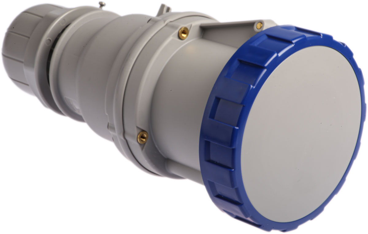Scame IP66, IP67 Blue Cable Mount 2P + E Industrial Power Socket, Rated At 63A, 230 V