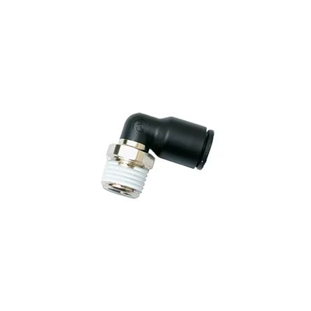 Legris LF 3000 Series Elbow Threaded Adaptor, Push In 4 mm to NPT 1/8 Male, Threaded Connection Style, 3109 04 11