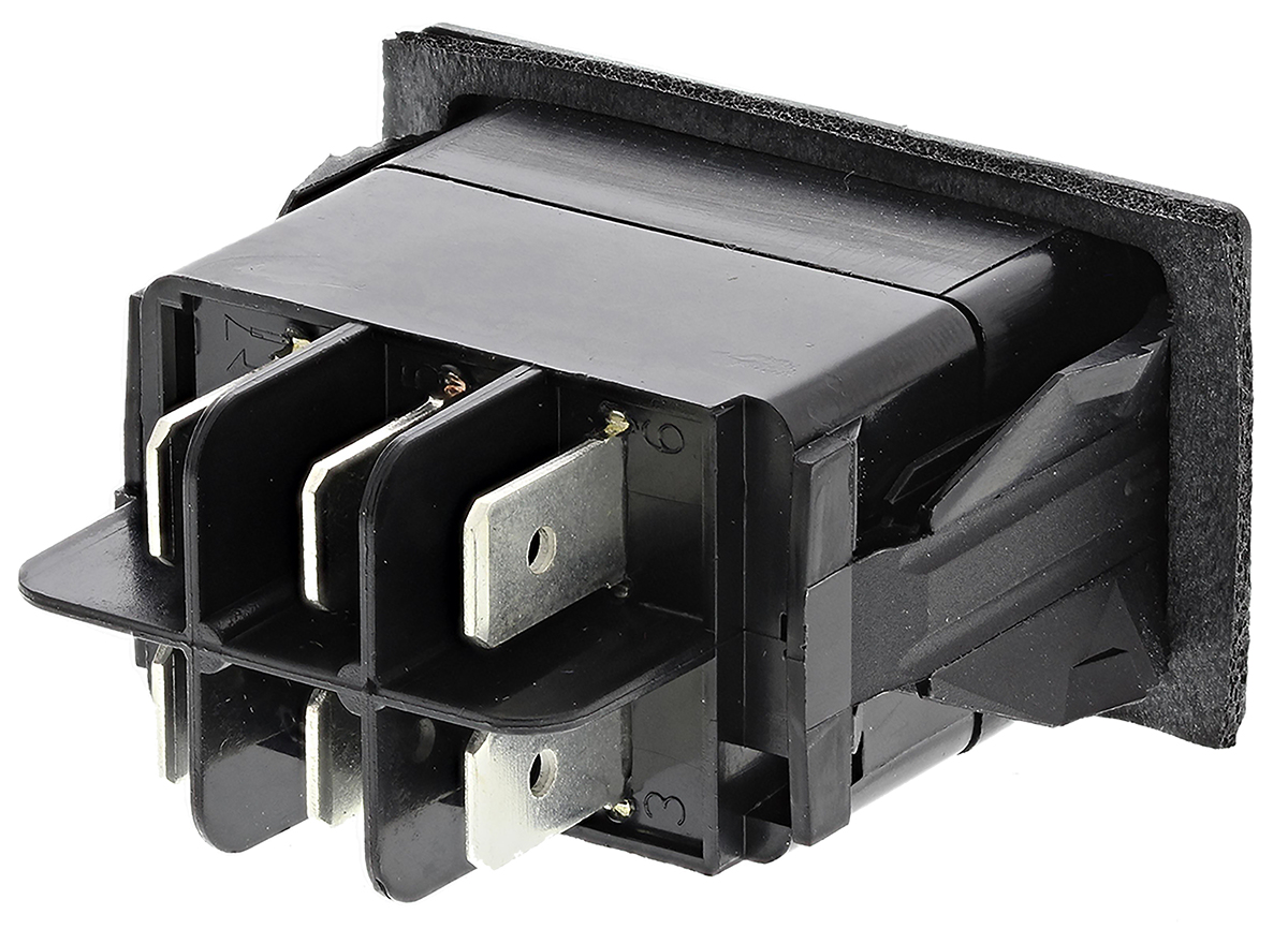 Carlingswitch DPDT, Latching Rocker Switch Panel Mount