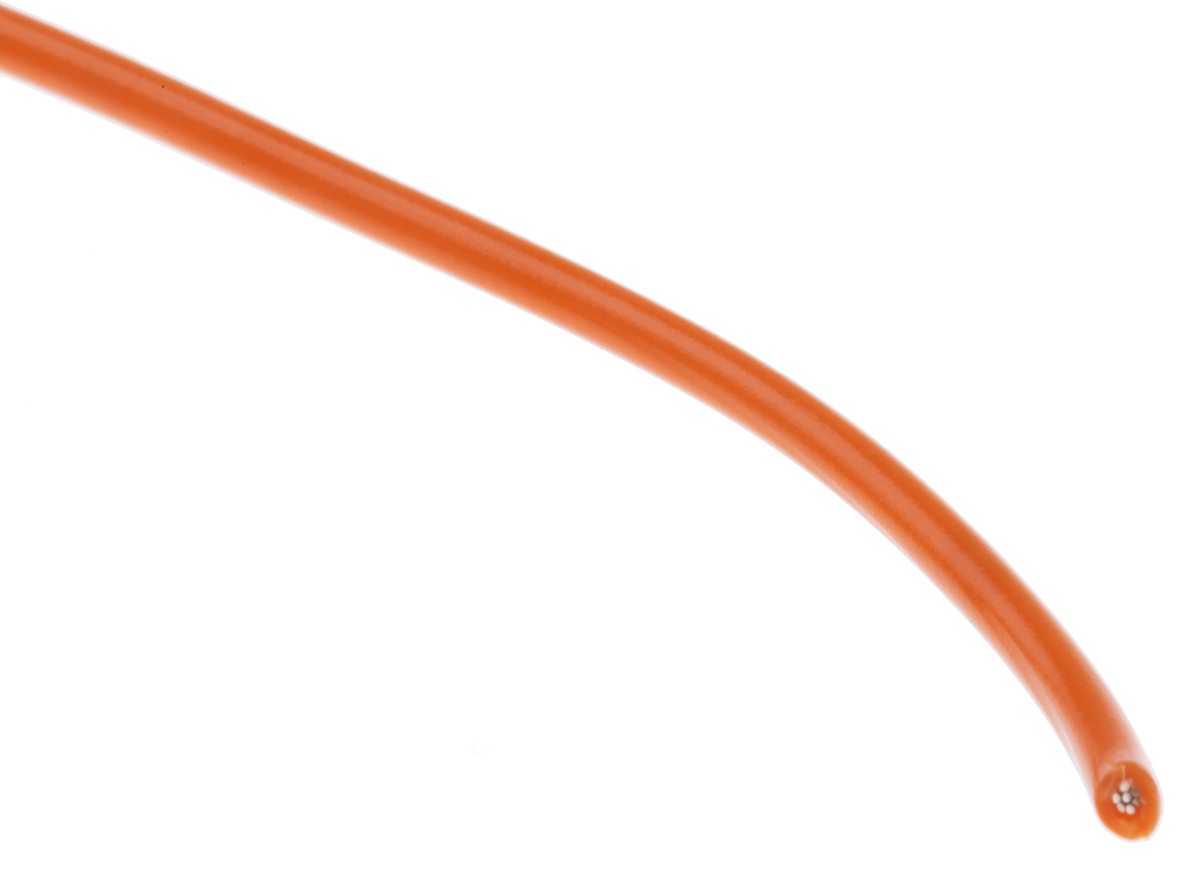 Alpha Wire Orange 0.2 mm² Hook Up Wire, 24 AWG, 7/0.20 mm, 30m, PVC Insulation, 3050 OR005