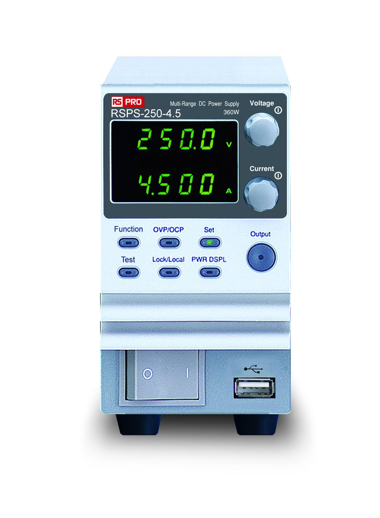 RS PRO Analogue Bench Power Supply, 0 → 250V, 0 → 4.5A, 360W