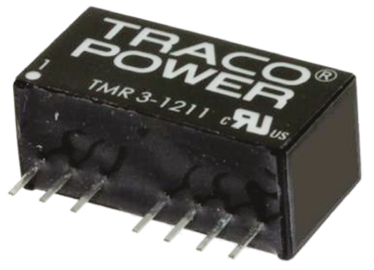 TRACOPOWER TMR 3HI DC-DC Converter, 15V dc/ 200mA Output, 9 → 18 V dc Input, 3W, Through Hole, +85°C Max Temp