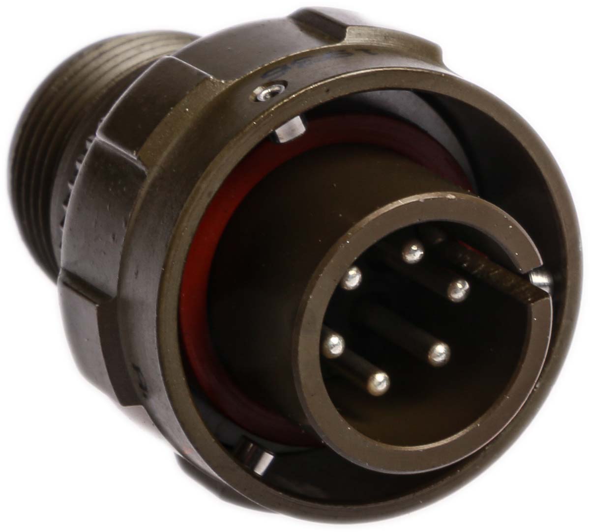 Amphenol Limited, 97B, Brass 6 Way Cable Mount MIL Spec Circular Connector Plug, Pin Contacts,Shell Size 14S, Bayonet