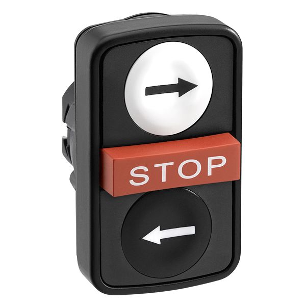 Schneider Electric Harmony Series Black/Red/White Spring Return Push Button Head, 22mm Cutout, IP66, IP67, IP69K