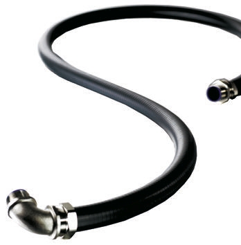 HellermannTyton Flexible Conduit, 25mm Nominal Diameter, Galvanised Steel, Black