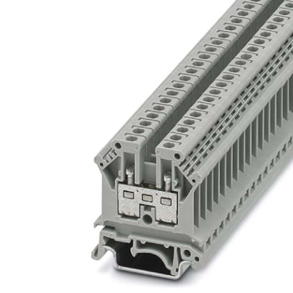Phoenix Contact UK 4 Series Grey Feed Through Terminal Block, Single-Level, Screw Termination