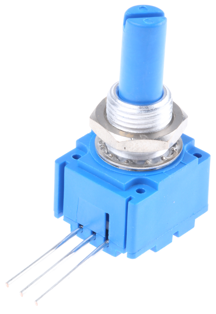Bourns 91 10kΩ Rotary Potentiometer 1-Gang, Panel Mount (Through Hole), 91A1A-B28-D15L