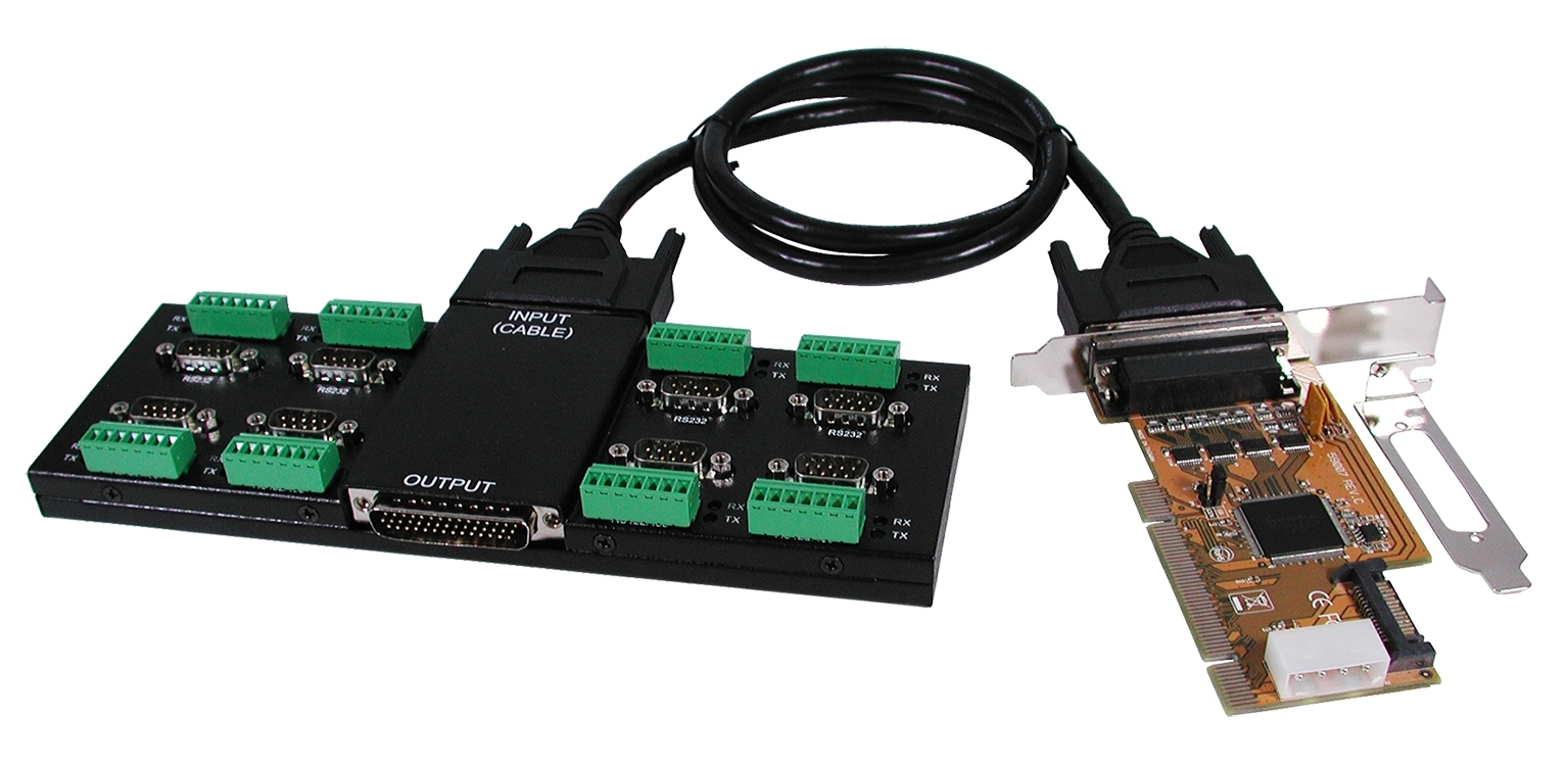 Exsys 8 Port PCI RS232, RS422, RS485 Serial Card