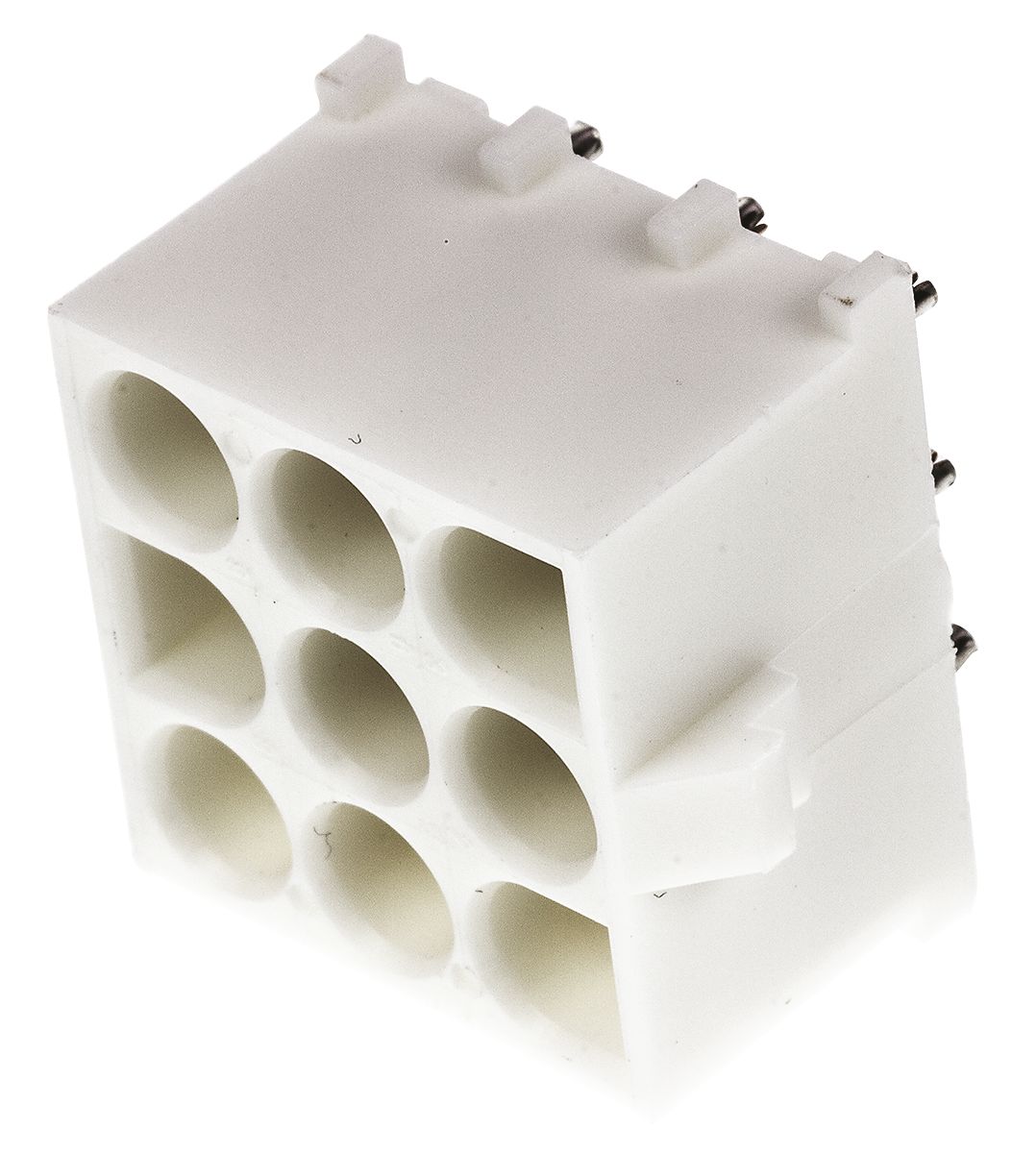 TE Connectivity Universal MATE-N-LOK Series Straight Through Hole PCB Header, 9 Contact(s), 6.35 mm Pitch, 3 Row,