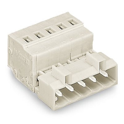 WAGO, 3.5mm Pitch, 721, 2 Way, Pluggable Terminal Block, Feed Through Plug, Cable Mount, Cage Clamp Termination,