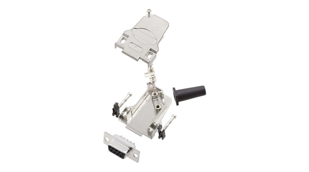 Encitech Connectors 6355 9 Way Side Entry Cable Mount Solder D-sub Connector Socket