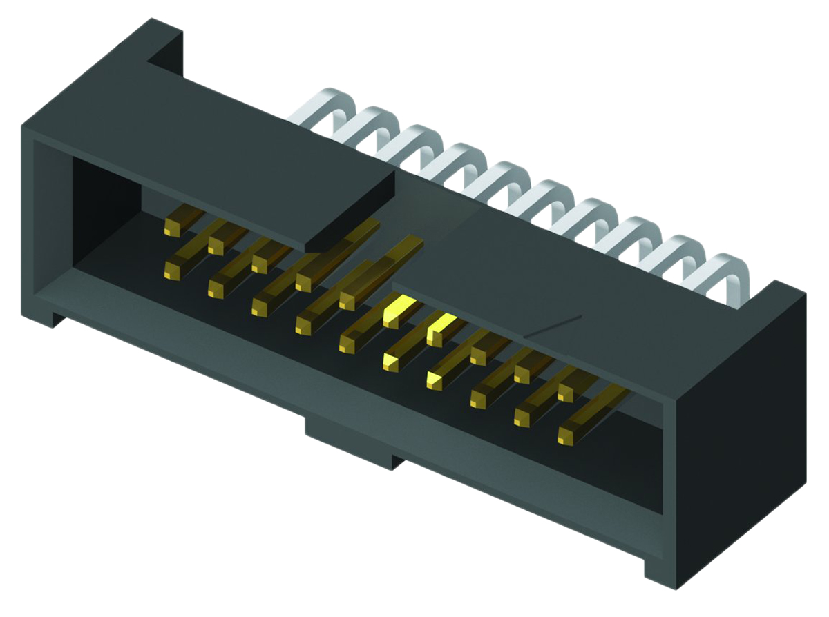 Samtec SHF Series Right Angle Through Hole PCB Header, 34 Contact(s), 1.27 mm Pitch, 2 Row, Shrouded