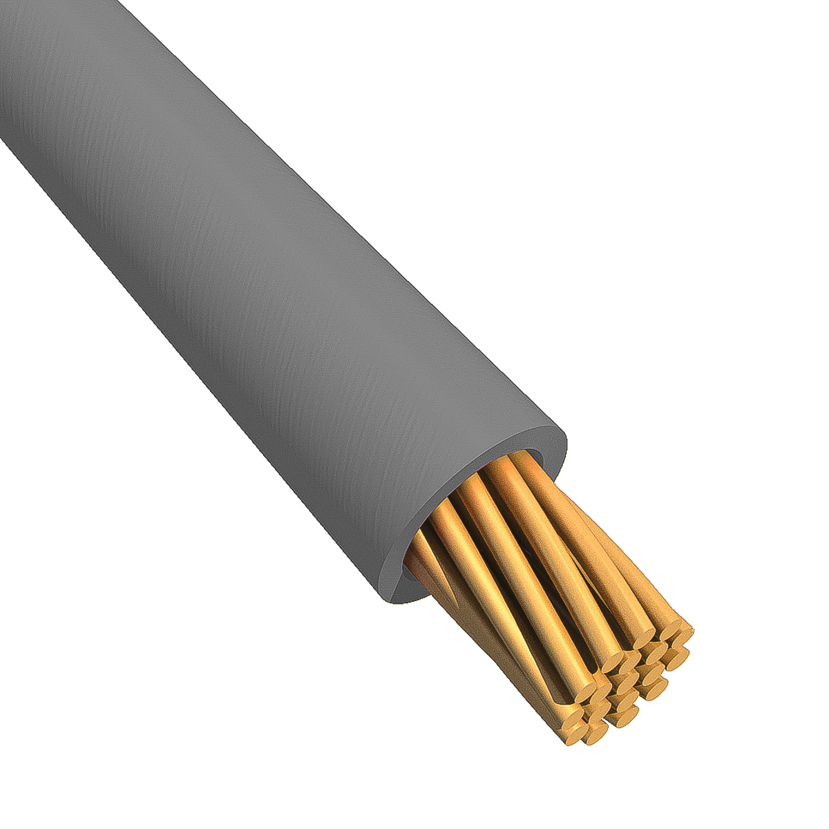Alpha Wire Ecogen Ecowire Series Grey 3.3 mm² Hook Up Wire, 12 AWG, 65/0.25 mm, 30m, MPPE Insulation, 6718 SL005