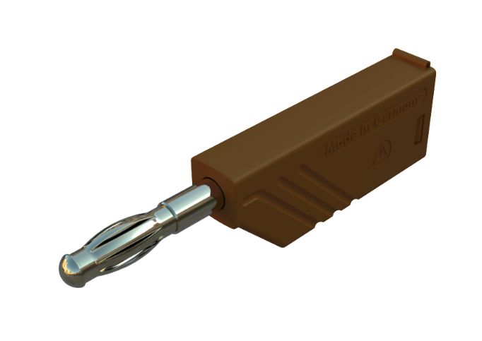 Hirschmann Test & Measurement Brown Male Banana Connector, 4 mm Connector, Screw Termination, 24A, 60V dc, Gold Plating