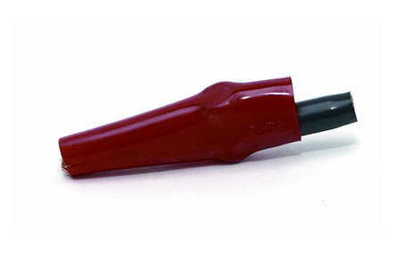 Mueller Electric Crocodile Clip 4 mm Connection, Copper Contact, 10A, Red