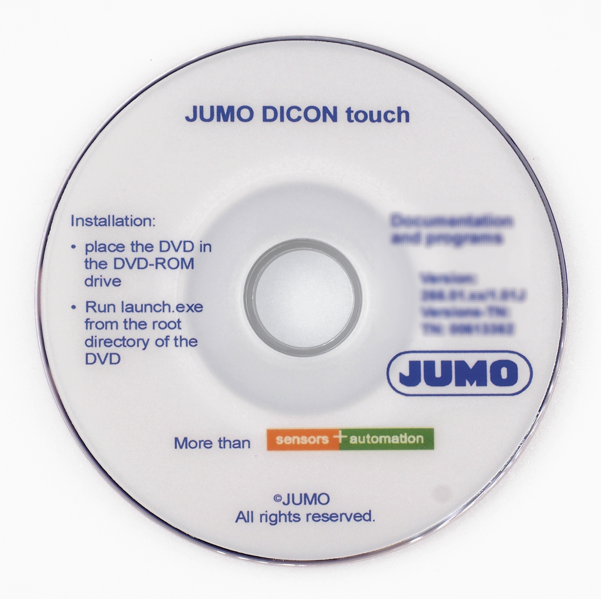 Jumo Windows Temperature Control Software for use with Jumo Dicon Touch B703571.0