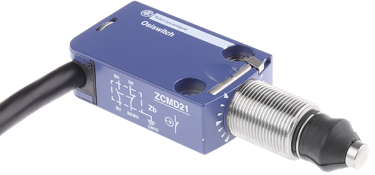 Telemecanique Sensors XCMD Series Plunger Limit Switch, NO/NC, IP66, IP67, IP68, DP, Zinc Alloy Housing, 240V ac Max,