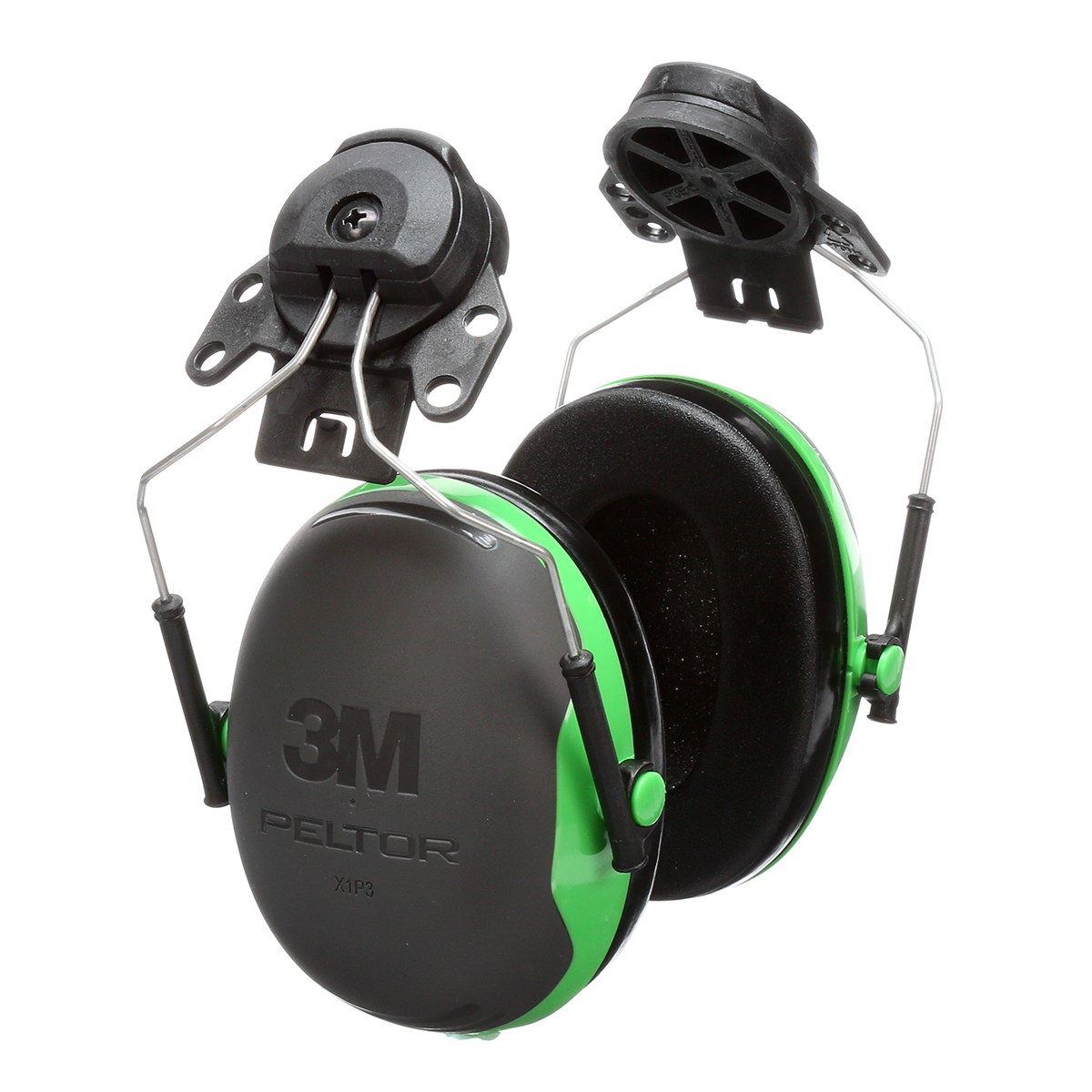 3M PELTOR X1 Ear Shells with Helmet Attachment, 26dB, Black, Green