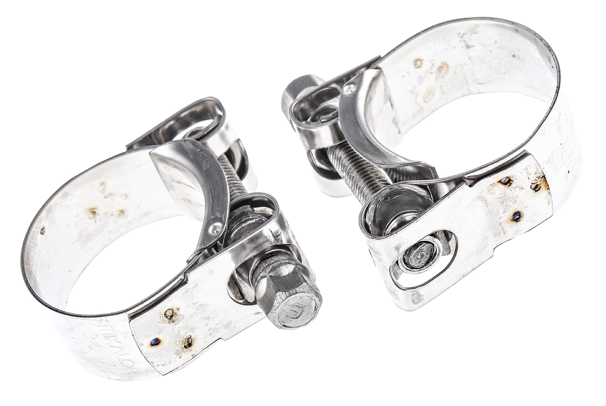 MIKALOR Stainless Steel, Zinc-Plated Steel (Bolt) Hex Screw Bolt Drive, 20mm Band Width, 34 → 37mm ID