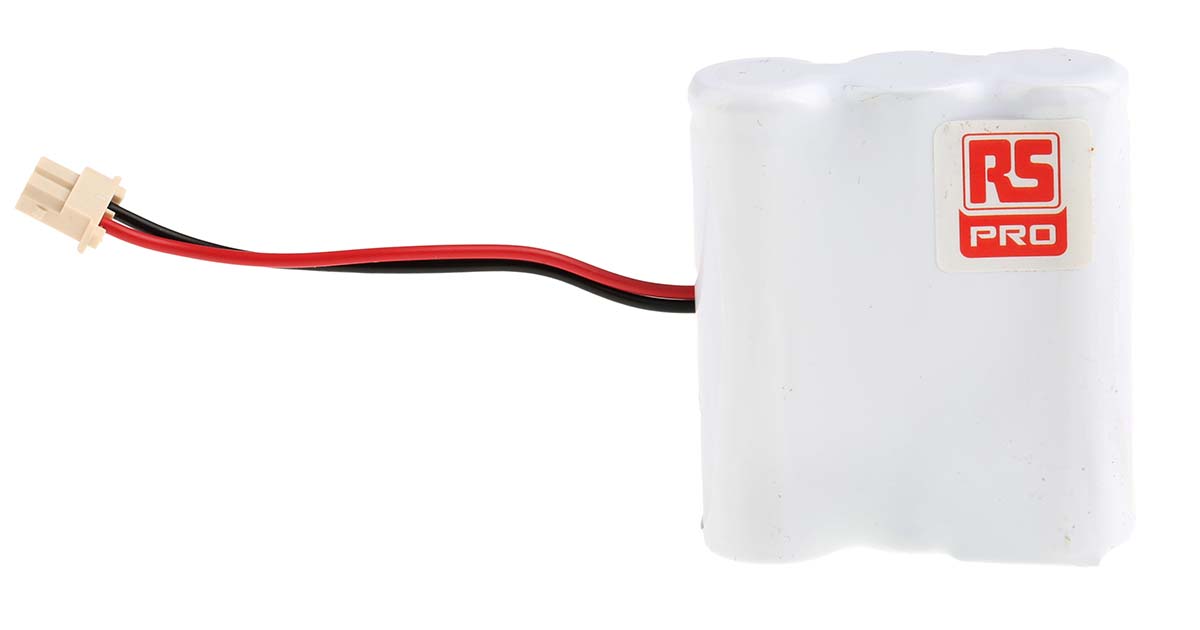 RS PRO 3.6V NiCd Rechargeable Battery Pack, 700mAh - Pack of 1