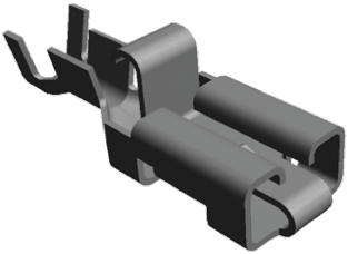 TE Connectivity Positive Lock .250 Mk I Uninsulated Female Spade Connector, Receptacle, 6.35 x 0.81mm Tab Size, 0.5mm²