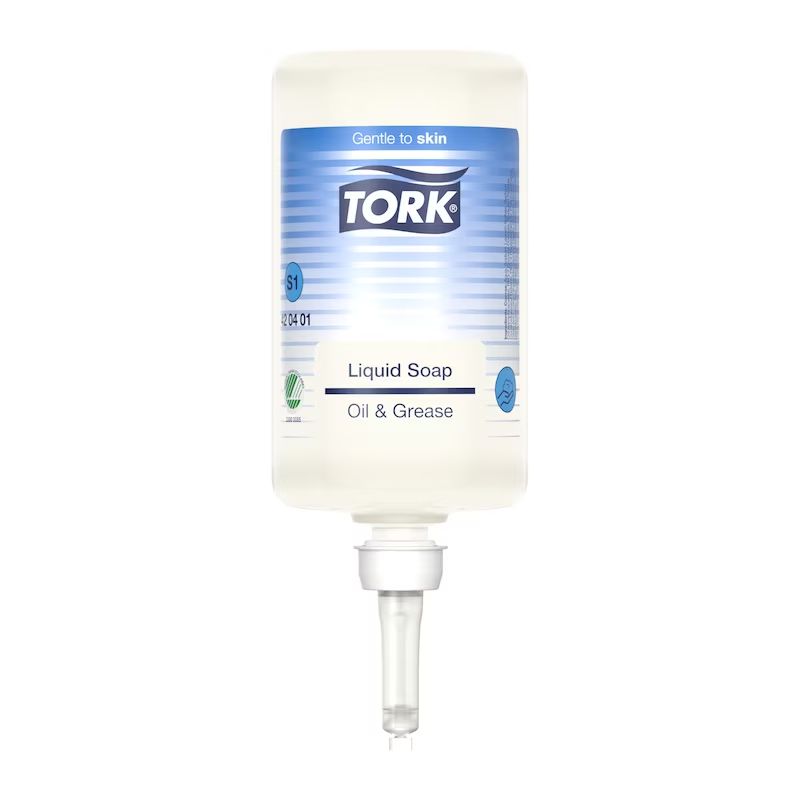 Tork Unscented Oil and Grease Hand Cleaner & Soap with EU Ecolabel - 1 L Bottle