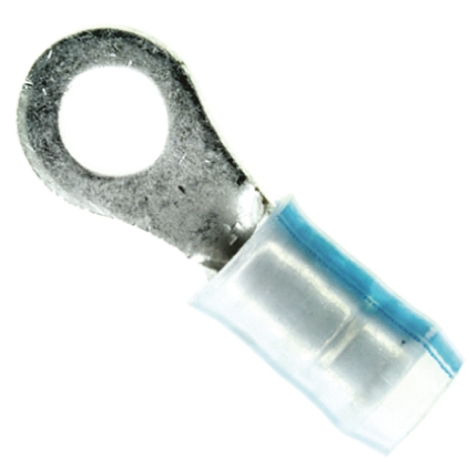 TE Connectivity, PIDG Insulated Ring Terminal, M4 (#8) Stud Size, 1mm² to 2.6mm² Wire Size, Natural