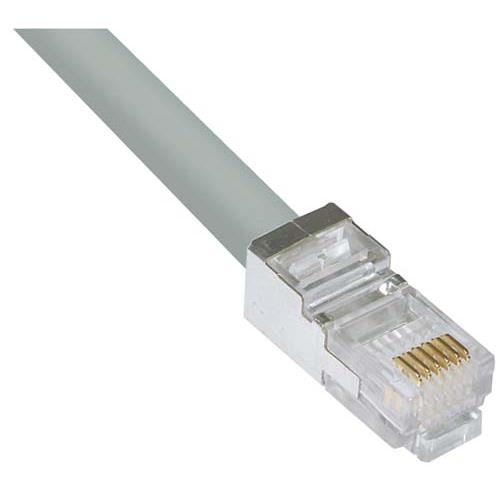 L-ComTRD, 5ft Cat5e, Grey RJ45 to Male RJ45 Male, Aluminium/Polyester Foil Shielded, Terminated PVC Sheath