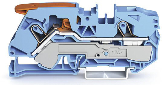 WAGO 2116-1204 TOPJOB S, 2116 Series Blue, 16mm², Single-Level, Push-In Cage Clamp Termination, ATEX, IECEx