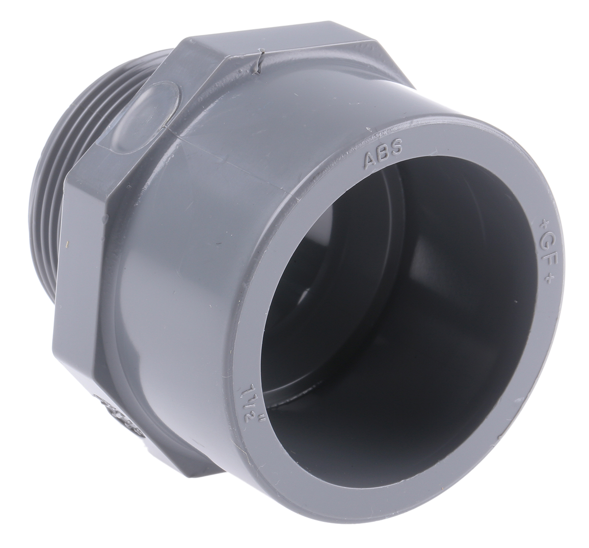 Georg Fischer Plastic Pipe Fitting, Straight Threaded Adapter, R 1 1/2in 1-1/2in