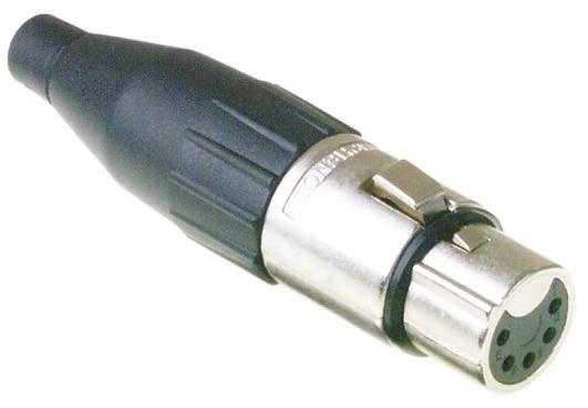 Amphenol Industrial Cable Mount XLR Connector, Female, 133 V ac, 5 Way, Tin Plating