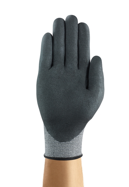 Ansell HyFlex 11-537 Black Fibreglass, High Performance Polyethylene, Nylon, Spandex (Liner) Work Gloves, Size 9,