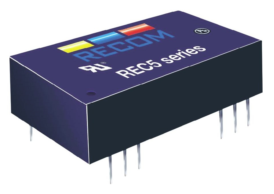 Recom REC5 DC-DC Converter, ±15V dc/ ±170mA Output, 18 → 36 V dc Input, 5W, Through Hole, +75°C Max Temp -40°C