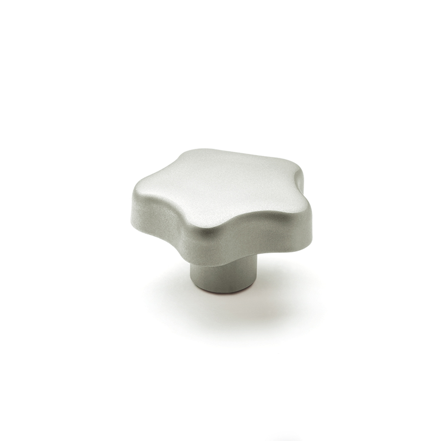 Elesa 169552 Natural Stainless Steel Knob, M12, Blind Hole