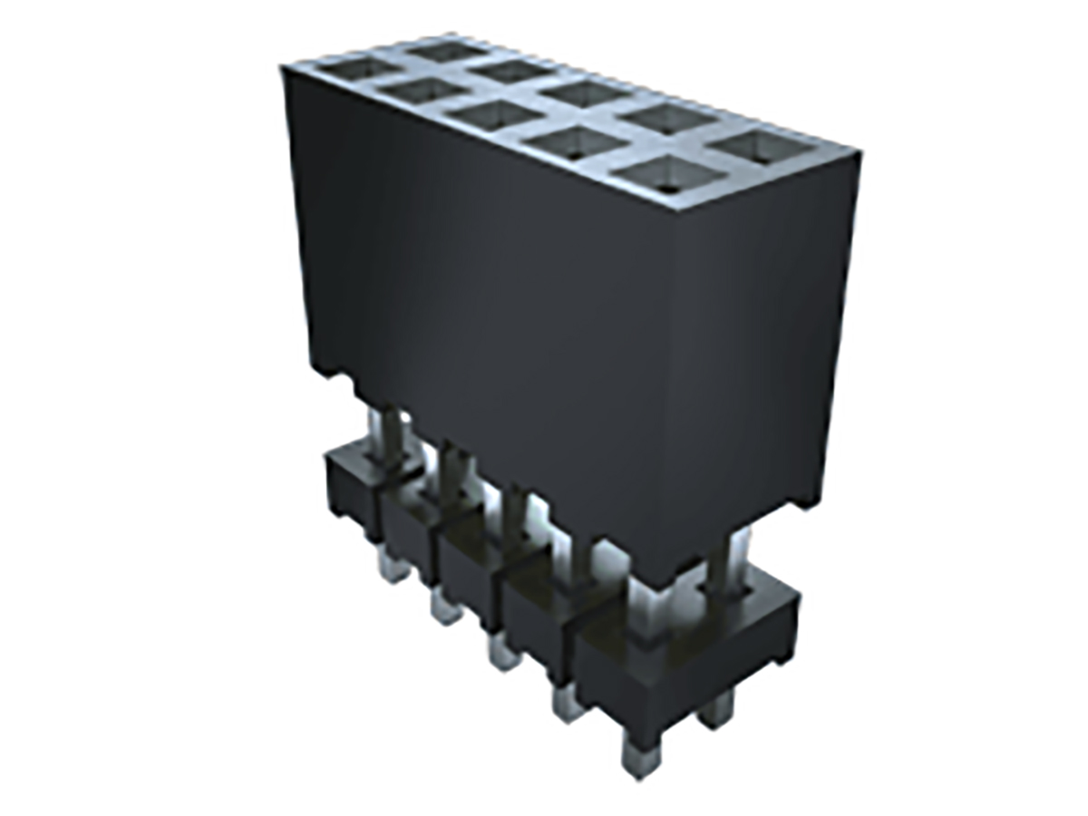 Samtec ESQT Series Straight Through Hole Mount PCB Socket, 20-Contact, 2-Row, 2mm Pitch, Solder Termination