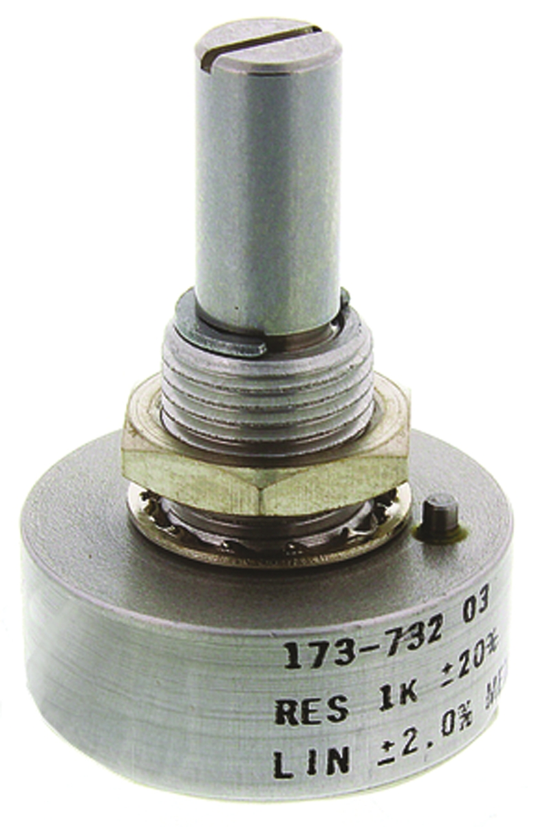 Vishay 157 1kΩ Rotary Potentiometer 1-Gang Panel Mount, 157B102MX9001