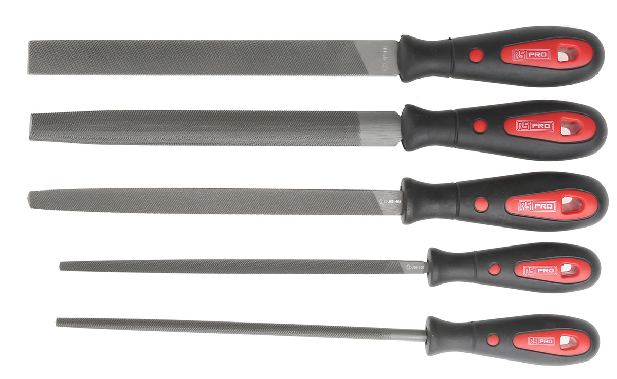 RS PRO 200mm, Bastard Engineers File Set With Soft-Grip Handle