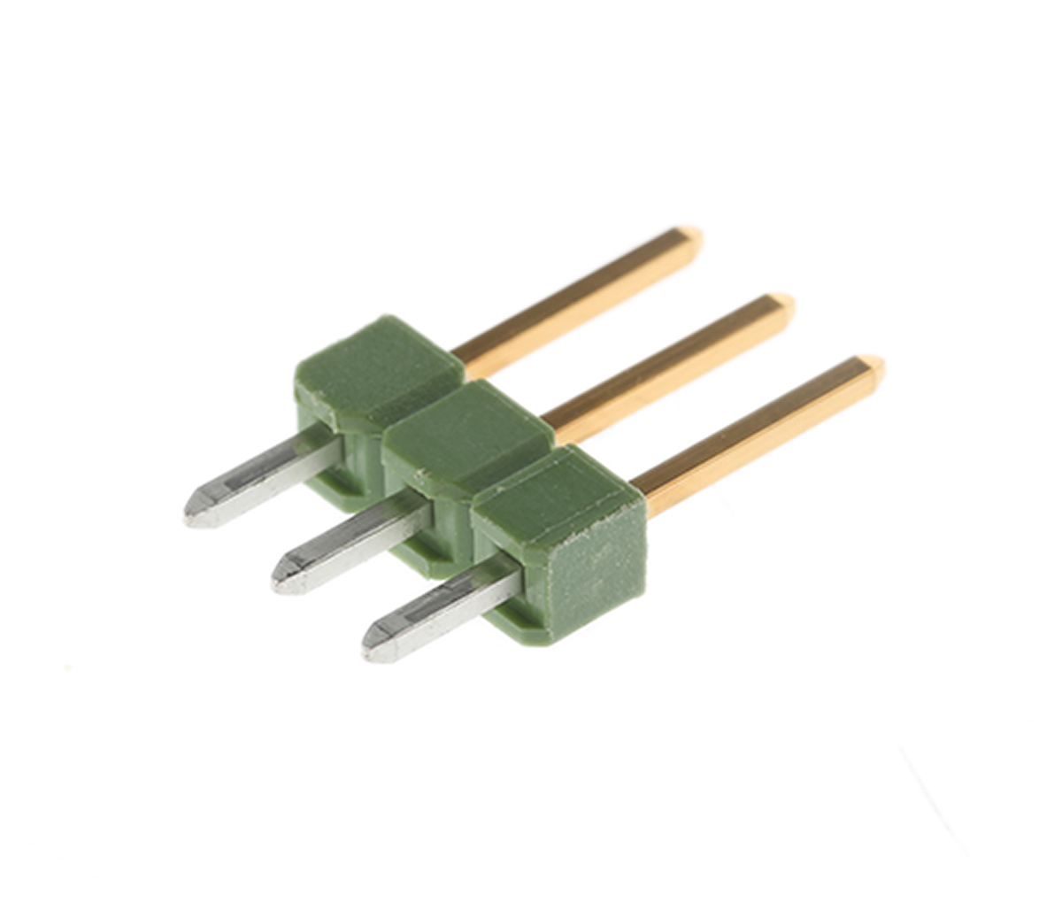 TE Connectivity AMPMODU MOD II Series Straight Through Hole Pin Header, 3 Contact(s), 2.54 mm Pitch, 1 Row, Unshrouded