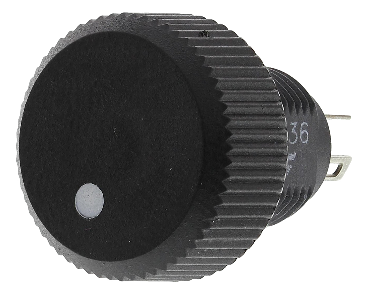 Vishay P16 220Ω Rotary Potentiometer 1-Gang Panel Mount, P16NP221MAB15