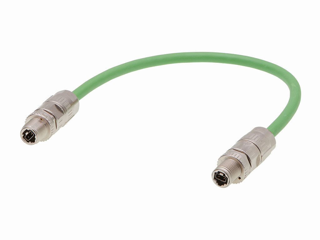 Molex220957, 5m, Green M12 to Male M12 Male, Shielded PUR Shielded, Terminated Polyurethane Sheath