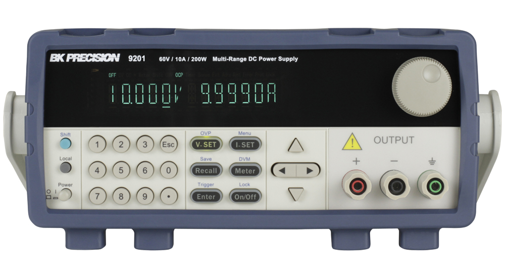 BK Precision 9201B Series Bench Power Supply, 60V, 10A, 1-Output, 200W - UKAS Calibrated
