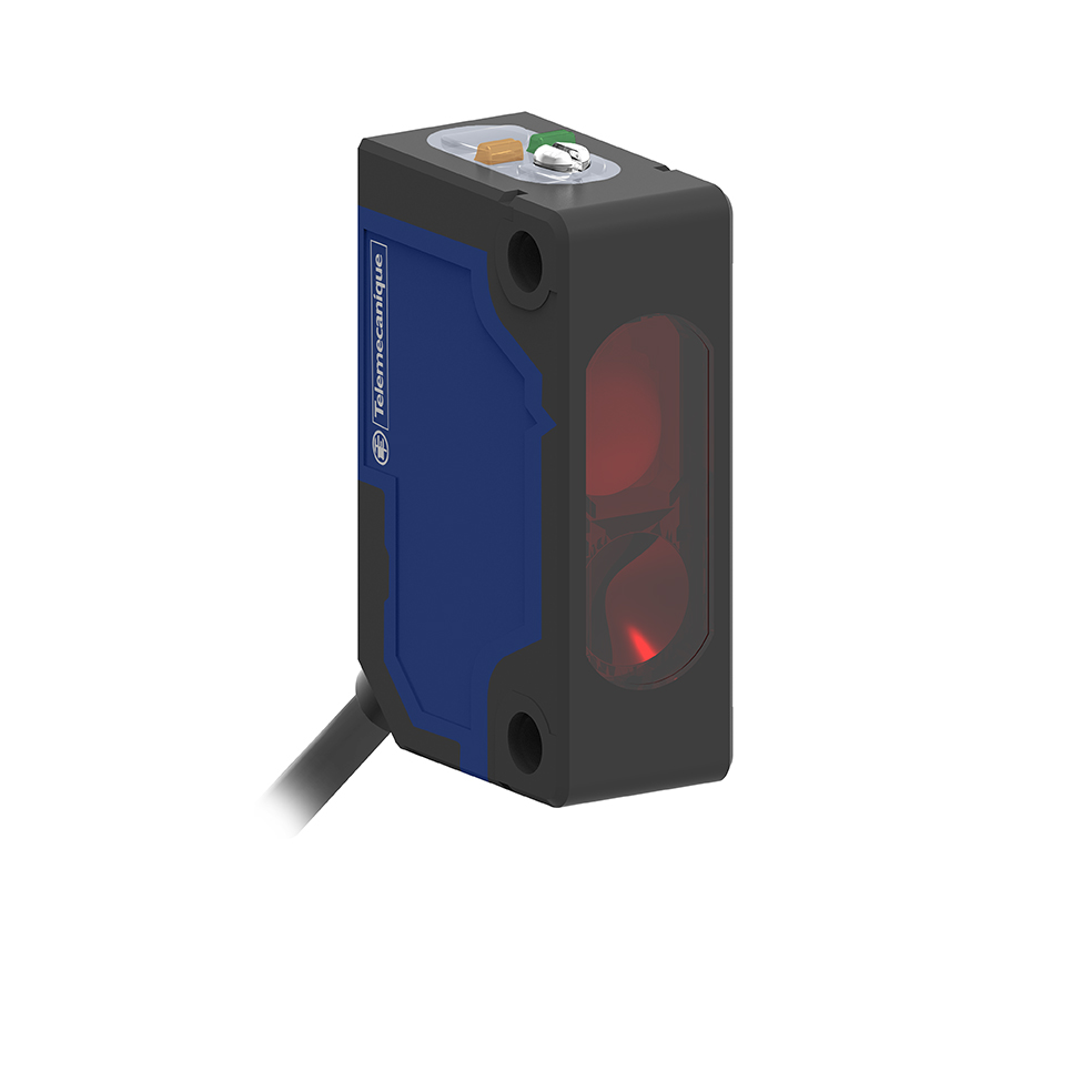 Telemecanique Sensors Diffuse Photoelectric Sensor, Miniature Sensor, 1.1 m Detection Range