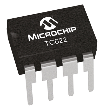 Microchip Temperature Sensor, Driver Output, Through Hole Mount, Serial, ±5°C, 8 Pins