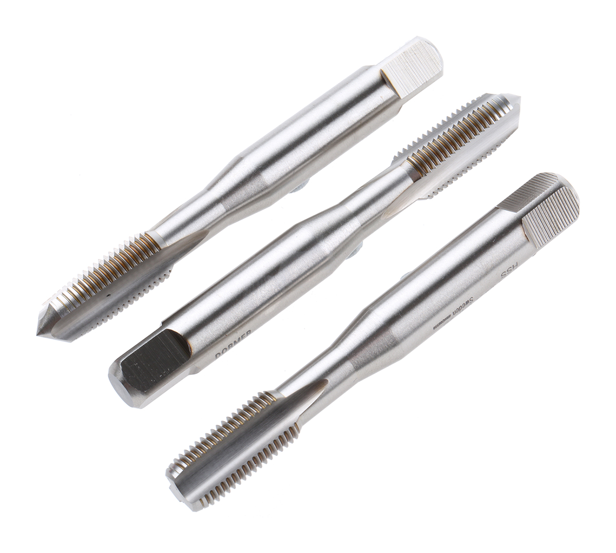 Dormer Tap Set HSS 3-Piece UNF Standard Hand Tap 3/8-24 UNF Thread