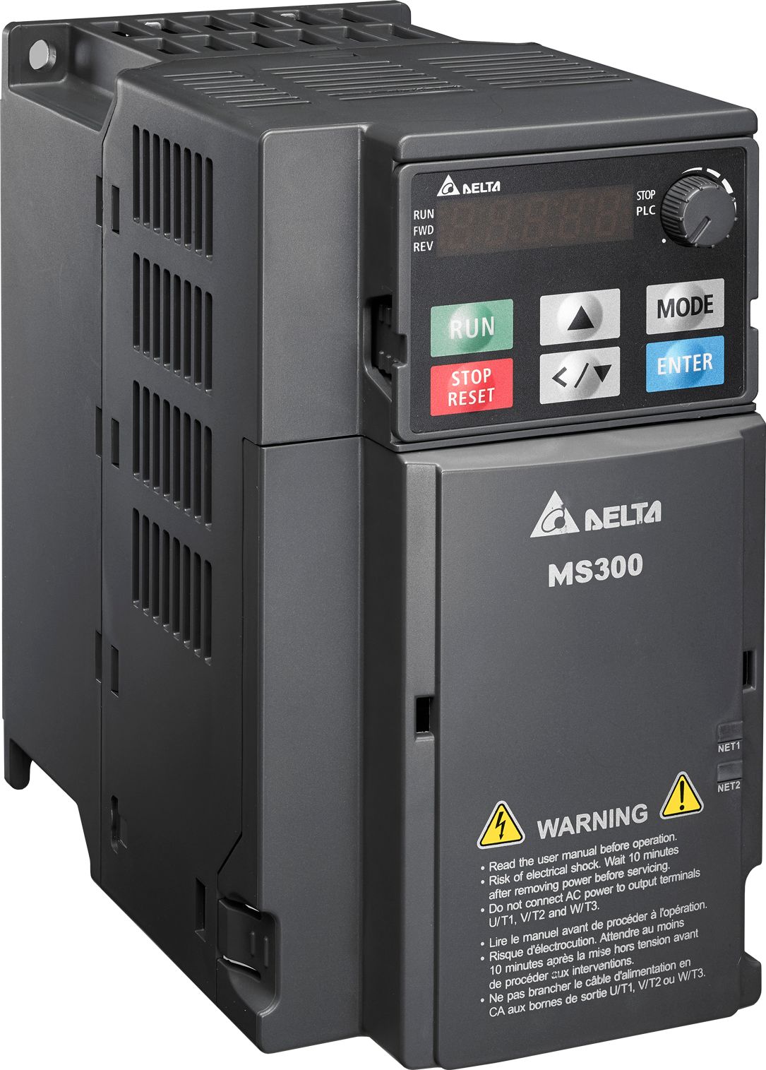 Delta Electronics Inverter Drive, 2.2 kW, 1 Phase, 230 V, 11 A, VFD-MS Series