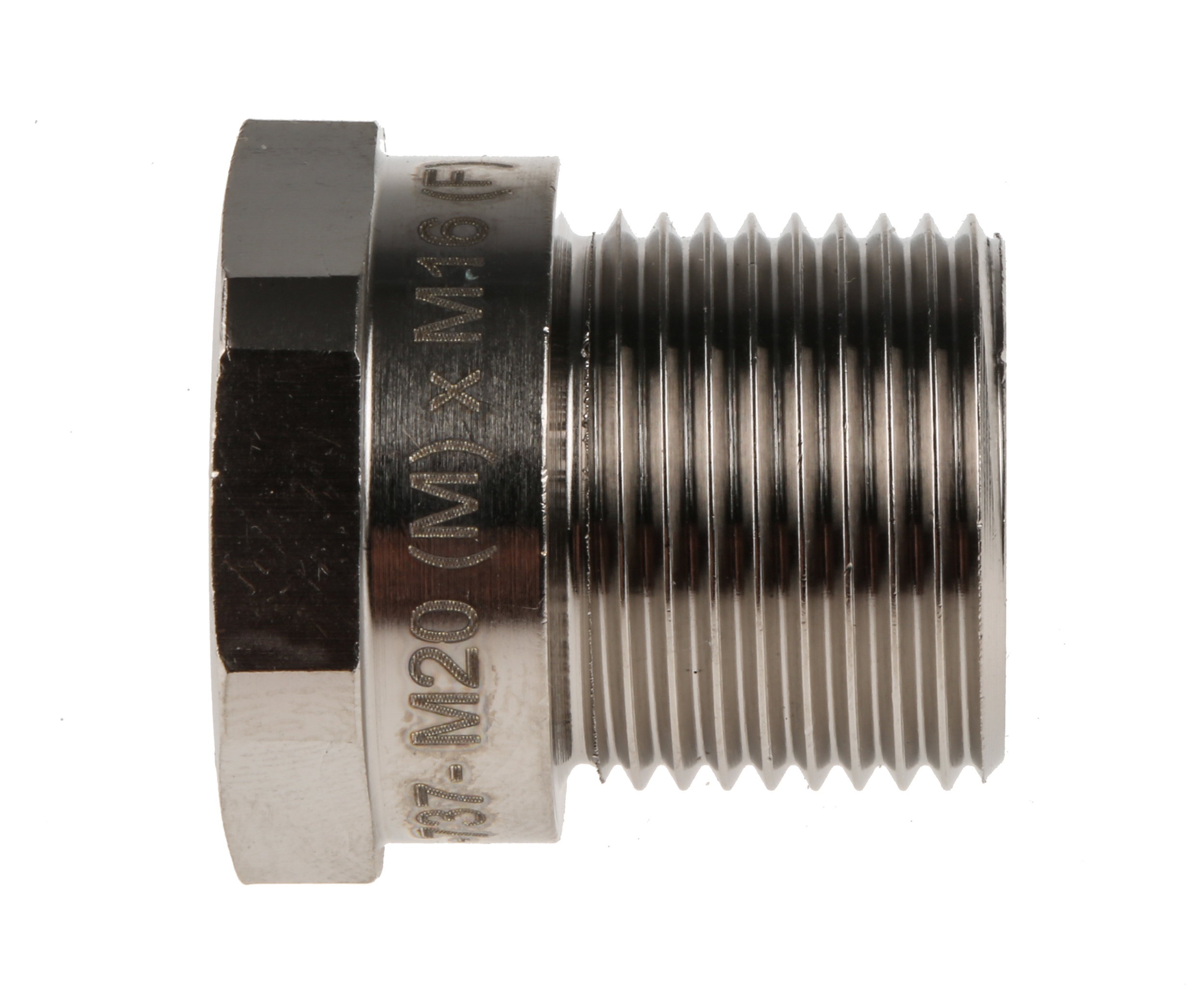 RS PRO Reducer, Conduit Fitting, 20mm Nominal Size, M20 → M16, Brass, Silver
