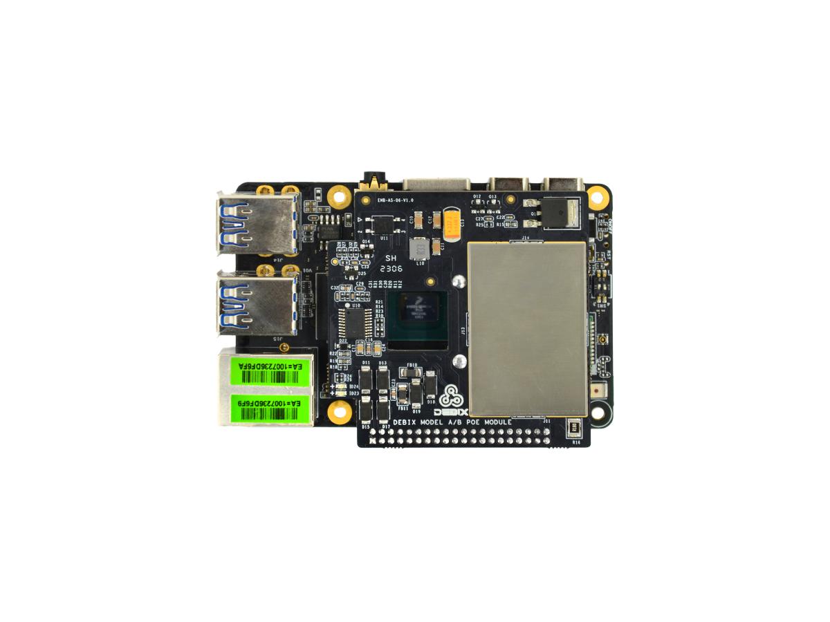 Polyhex EMB-AS-06 SBC PoE Module for use with DEBIX Model A, B, SE and C Single Board Computers