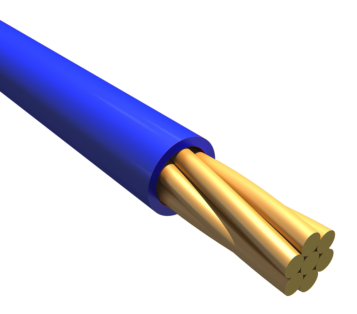 Alpha Wire Ecogen Ecowire Series Blue 0.33 mm² Hook Up Wire, 22 AWG, 7/0.25 mm, 30m, MPPE Insulation, 6713 BL005