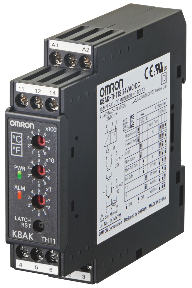 Omron Temperature Monitoring Relay, SPDT, DIN Rail