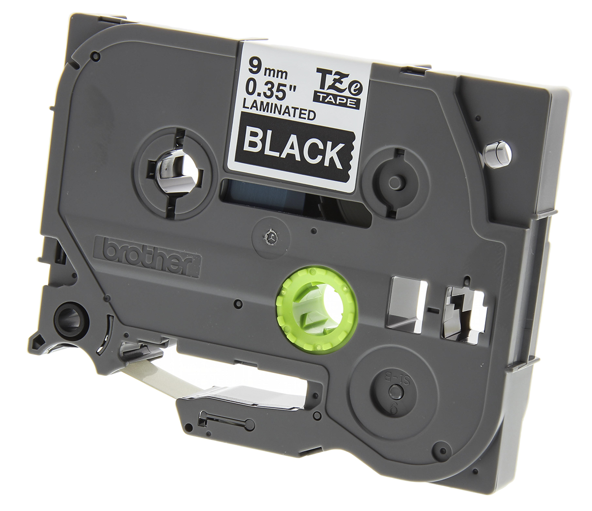 Brother White on Black Label Printer Tape, 8 m Length, 9 mm Width